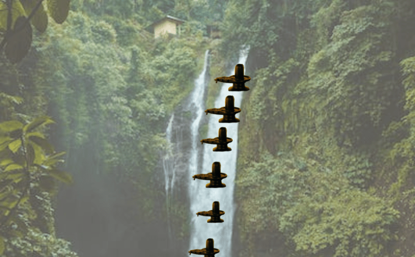 Kundalini Yoga powered Ganges flow irrigates the chakras in the form of&nbsp;Shivlinga