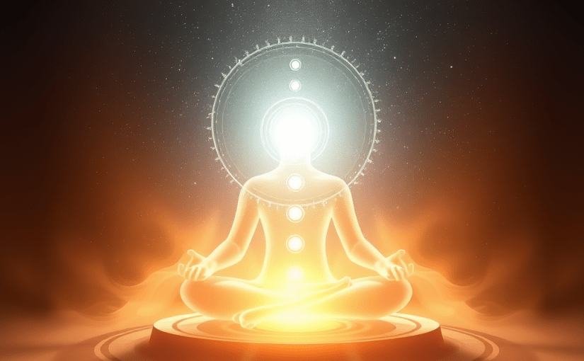 image of mythological brahma in agya chakra