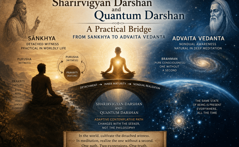 Sharirvigyan Darshan and Quantum Darshan: A Practical Bridge from Sankhya to Advaita&nbsp;Vedanta