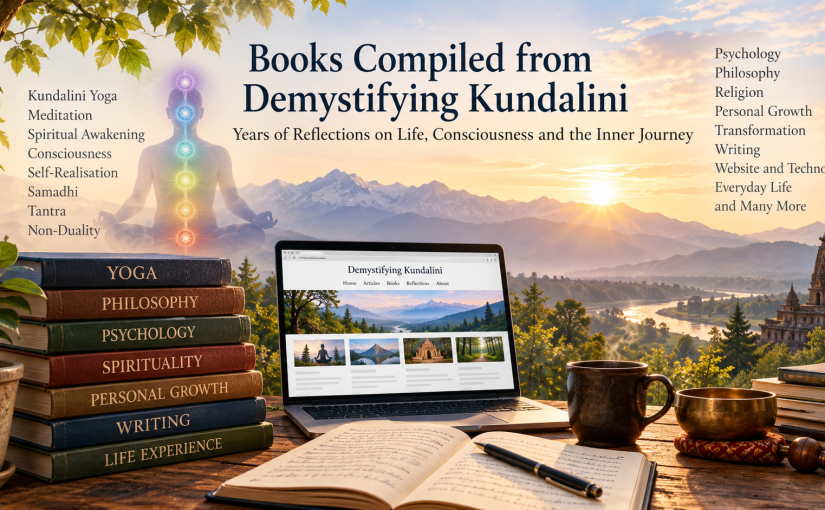 Books compiled from Demystifying Kundalini blog reflections on Kundalini Yoga, meditation, philosophy, psychology, and spiritual awakening
